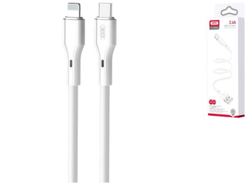 Кабель USB XO NB230 Rock Series Lightning 2.4A, Белый