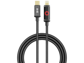 Кабель зарядний Yoki Smart Pulse, Type-C - Lightning, Led-індикатор, 30Вт, 1,2м