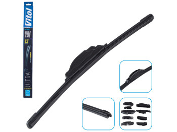 Щітка склоочищувача безкаркасна VITOL ULTRA 13", 33см, 9 адаптерів (VU-13330)