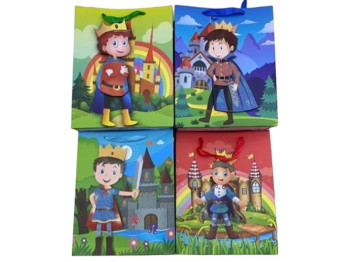 Пакет подарочный бумажный Little prince 3D M, 26x32x10см