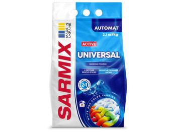 Пральний порошок Sarmix, універсальний, ручне та автоматичне прання, 2,1 кг, 31 прання