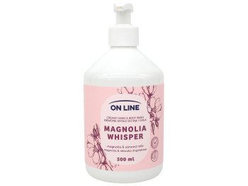 Крем-мило для рук та тіла On Line Magnolia Whisper з магнолією та мигдальним молочком, 500 мл