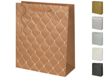 Пакет подарунковий паперовий Ornaments, розмір S, 17,5×24×8 см, 6 дизайнів (ціна 1 шт)