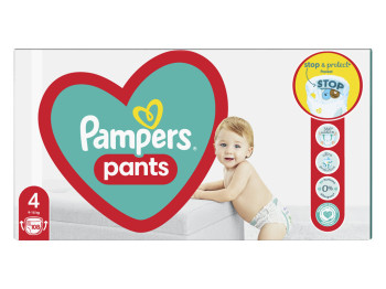 Підгузки-трусики Pampers Active Baby Pants, одноразові, нічні, розмір 4, 9-15кг, 108шт/уп