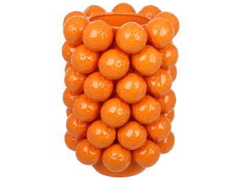 Ваза для квітів порцелянова Orange помаранчева, D22,5×32,5см