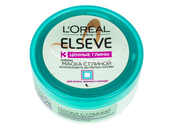 Маска LOreal Elseve "Розкіш 3 глин" для жирних коренів волосся 150мл