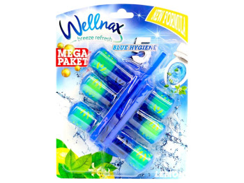 Туалетный блок Wellnax Blue Hygiene, с ароматом лимона, 3х50г