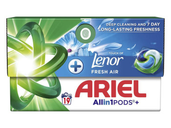 Капсули для прання Ariel PODS+ All-in-1 з ароматом Lenor Свіже повітря, 19шт