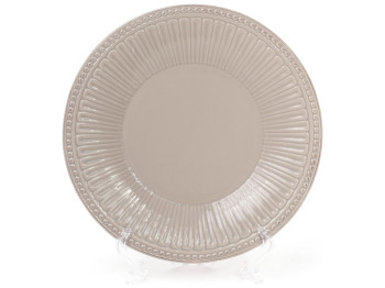 Тарелка обеденная, цвет - бежевый, 25,2см