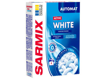 Пральний порошок Sarmix, біла білизна, ручне та автоматичне прання, 300 г, 4 прання