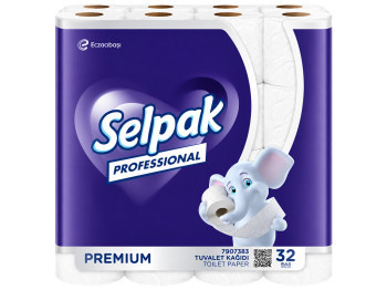 Туалетний папір Selpak Professional Premium, 3 шари, 150 відривів, 32 рулони (ціна за упаковку)