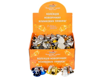 Елочные игрушки "Колокольчики" 6см 3шт/наб