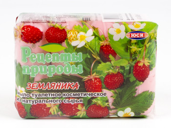 Мыло твердое "Рецепты природы" "Земляника" 4x75г (екопак)