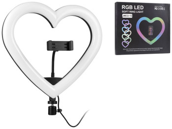 Лампа RGB JM33-13 33см (Heart Style), Чорний
