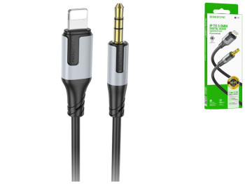 Кабель Aux Borofone BL19 Lightning, 1м, цвет черный