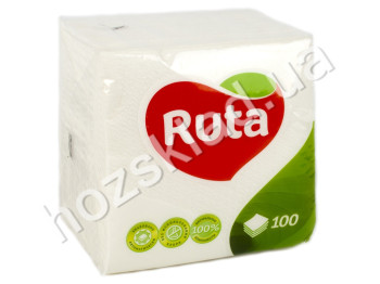 Серветки "Ruta Double" білі 100+20шт Бонус!
