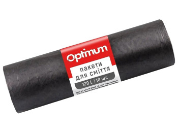 Пакеты для мусора Pro service Optimum, 120л, 10шт, 70х100см, черный HD