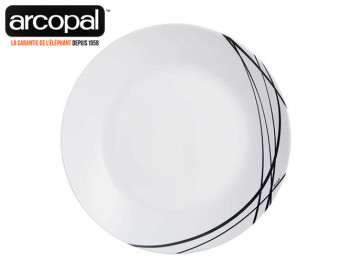 Тарілка обідня склокерамічна Arcopal Domitille Noir 25см 41001