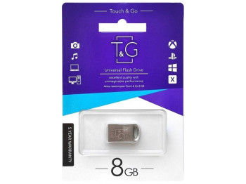 USB флеш-накопичувач T&G 8gb Metal 105 Колір Сталевий