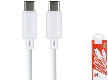 Кабель USB Hoco X88 Gratified 60W Type-C to Type-C, Білий
