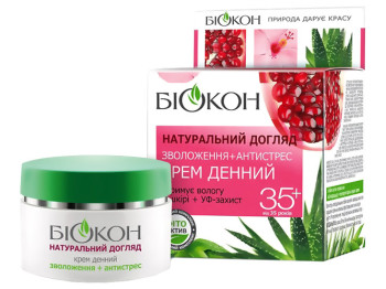 Крем для лица дневной Биокон Натуральный уход Увлажнение+антистресс 35+ 50мл