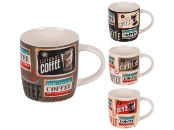 Чашка Coffee, кераміка, 350мл, 3 дизайни (ціна за 1шт)