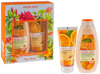 Набор косметический Fresh juice "Your mood" (пилинг для тела 200мл+крем-гель для душа 400мл)