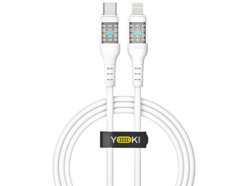 Кабель Yoki Cyber, Type-C — Lightning, 30W, 1,2м, Белый