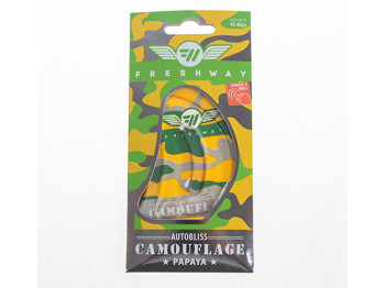 Освіжувач повітря рідкий Fresh Way "Camouflage AutoBliss" Papaya 8мл