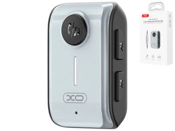 Модулятор XO BCC15, Bluetooth V5.3, слот для картки пам'яті, USB, Aux, 46х32х15мм, колір сірий