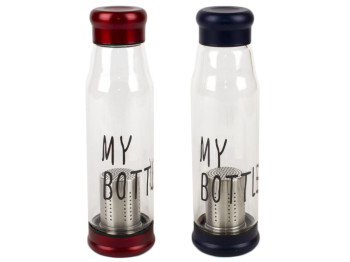 Пляшка-заварник "My Bottle" (скло+нерж. сталь, 2 кольори) 500мл