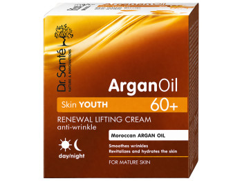Крем-ліфтинг для обличчя Dr.Sante Argan Oil 60+, з аргановим маслом та пептидами SYN-AKE, 50мл