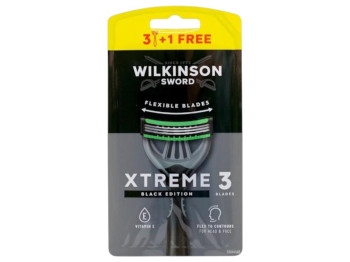 Бритва чоловіча Wilkinson Sword Extreme Black, одноразова, 3 леза, колір чорний (ціна за упаковку)