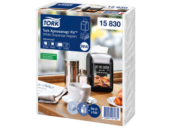 Салфетки Tork Xpressnap Fit, 2 слоя, Z-сложение, 16,5×21,3 см, 720 шт
