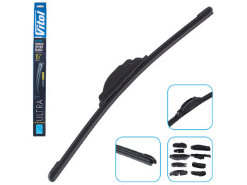 Щітка склоочищувача безкаркасна VITOL ULTRA 15", 38см, 9 адаптерів (VU-15380)