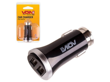 Автомобільний зарядний пристрій VOIN C-2411BK 2USB (12 / 24V - 5V 2,4A)