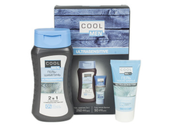 Набір косметичний Cool men "Ultrasensitive sensitive" (Гель-шампунь 2в1 250мл+Гель п/гоління 50мл)