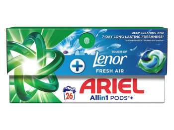 Капсули для прання Ariel PODS+ All-in-1 з ароматом Lenor Свіже повітря, 26шт