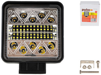 Фара робочого світла Pulso, WLP-SB34 FLOOD 34Led х 1W, 106х106х50мм, 9-36V, 34W, 6000K