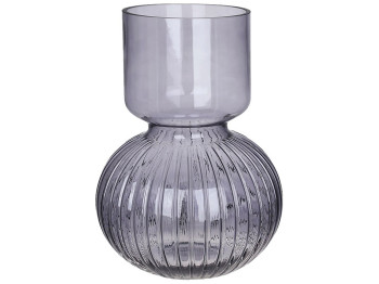 Ваза скляна Bottle grey, D15х25см, колір - сіро-синій