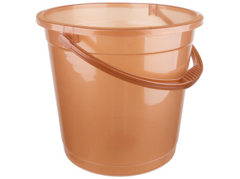 Відро R-plastic прозоре без кришки, 12л, бронза, 11205