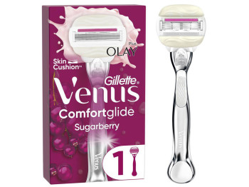Бритва з 5 лезами Gillette Venus ComfortGlide Sugarberry з металевою ручкою, 2 касети