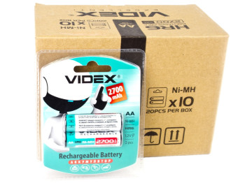 Аккумулятор Videx Rechargeable AA 2700 mAh (цена за блистер 2 шт) 4820118291819