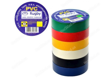 Ізолента Rugby, ПВХ, 25м, асорти