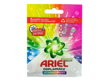 Засоби для виведення плям Ariel color sachet, 30 г, порошковий, без хлору, для кольорових тканин.