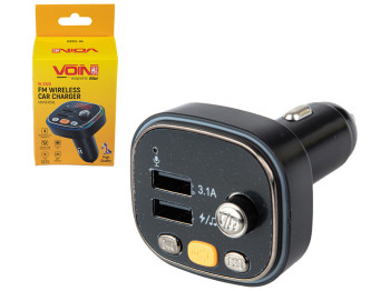 Модулятор FM, Voin W-3320, 12-24V, 2 USB, 3,1A, Bluetooth 5.0, Hands-free, ambient light