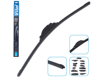 Щетка стеклоочистителя бескаркасная VITOL ULTRA 18", 45см, 13 адаптеров (VU-18450)
