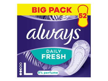 Прокладки щоденні Always Daily Fresh Long, 52шт, 2,5 краплі