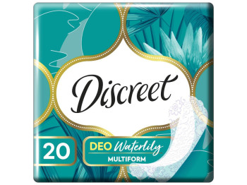Прокладки гигиенические Discreet Deo Water Lily, ежедневные, без крылышек, 1 капля, 20шт