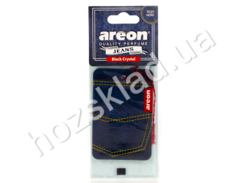 Освежитель воздуха AREON сухой листик "Джинс" Black crystal 66467